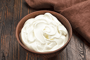 Creamy sour cream bowl